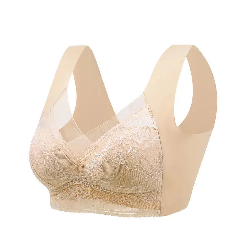 Women Large Bra Push Up Ice Silk upper Bralette