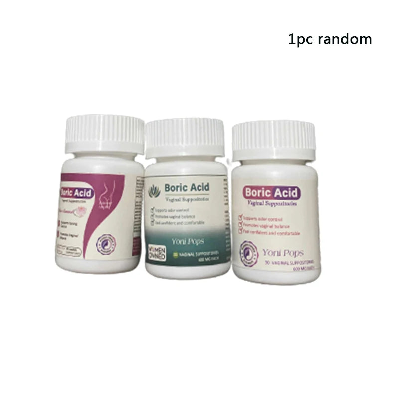 30Pcs Medical Grade Boric Acid Vaginal Suppositories - Women PH Balance Pills for Yeast Infection 600mg