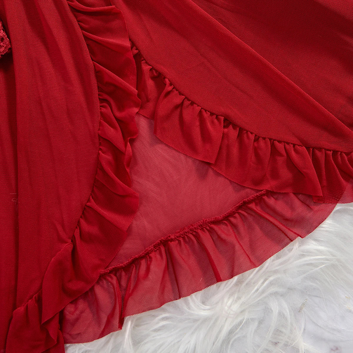 Transparent Red Sexy Lingerie Women's Underwear See Through Sleepwear