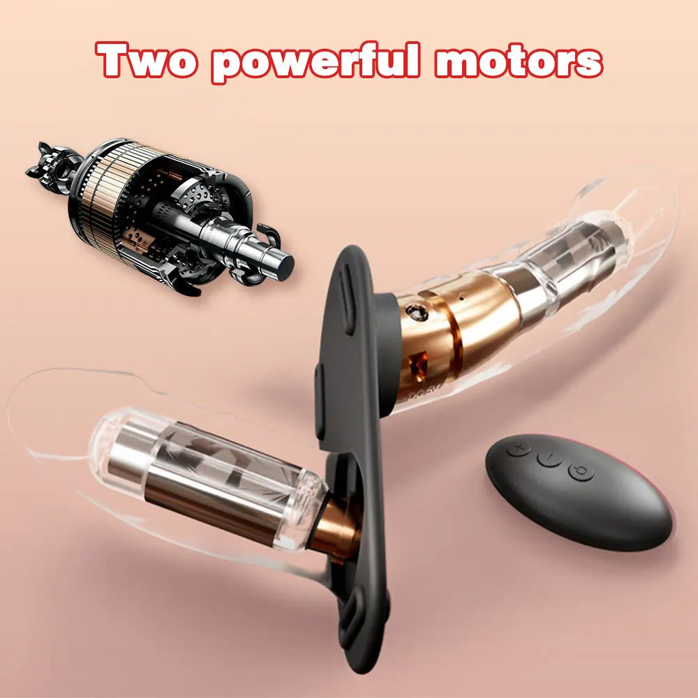 Double Head Artificial Penis Wearable Electric Strap-on Vibrator