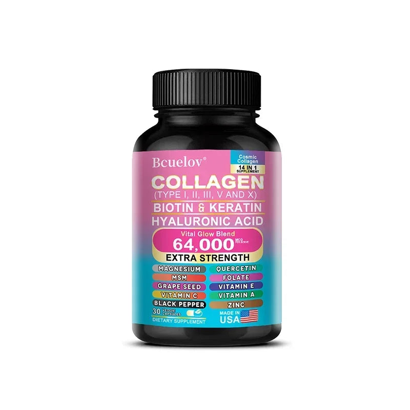 Collagen Capsules Biotin Keratin Skin Care Product Booster Anti Aging Whitening Skin Nail and Hair Care Supplement