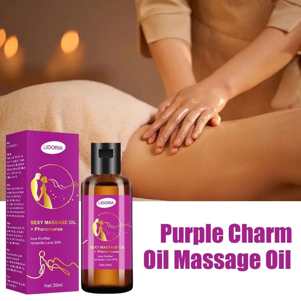 Passion Sensual Massage Oil for Couples Relaxation Purple Charm Oil
