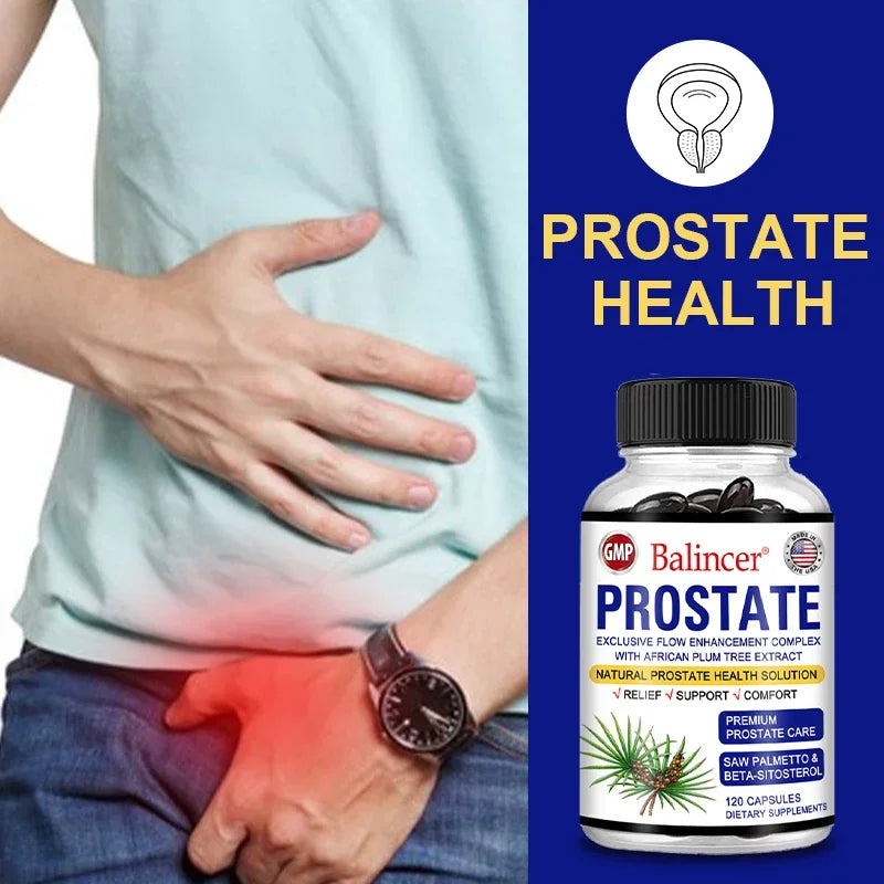 Saw Palmetto Sitosterol Capsules for Men's Prostate Health, Hair Growth, Men's Health, Urinary Tract Health, Frequent Urination