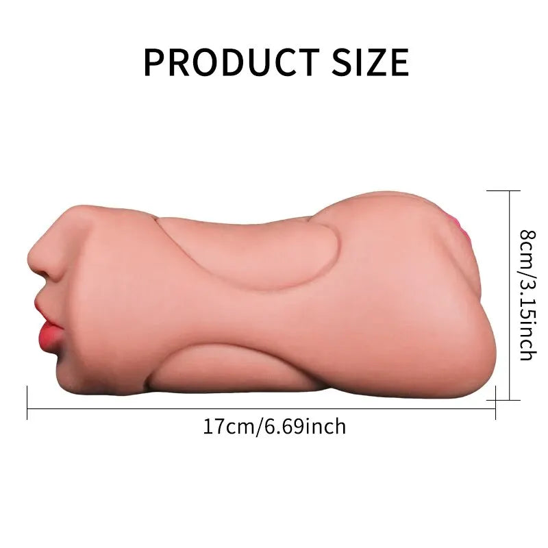 3 IN 1 Sex Toys Masturbation For Men Deep Throat Realistic Artificial Pussy