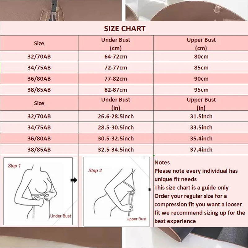 Front Closure Strapless Bras For Women - Seamless Push Up Brassiere Thick Soft Underwear