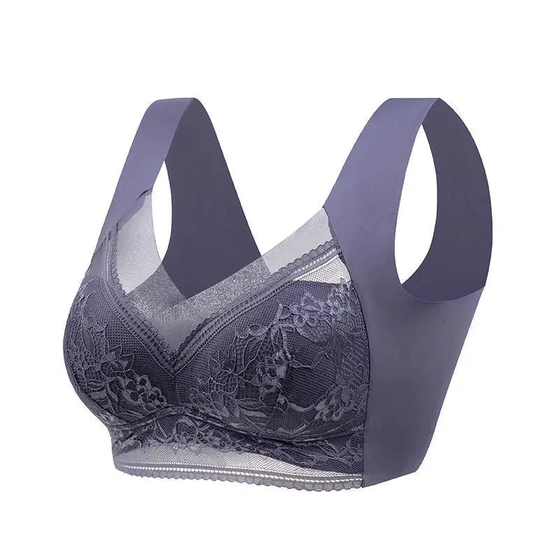 Women Large Bra Push Up Ice Silk upper Bralette