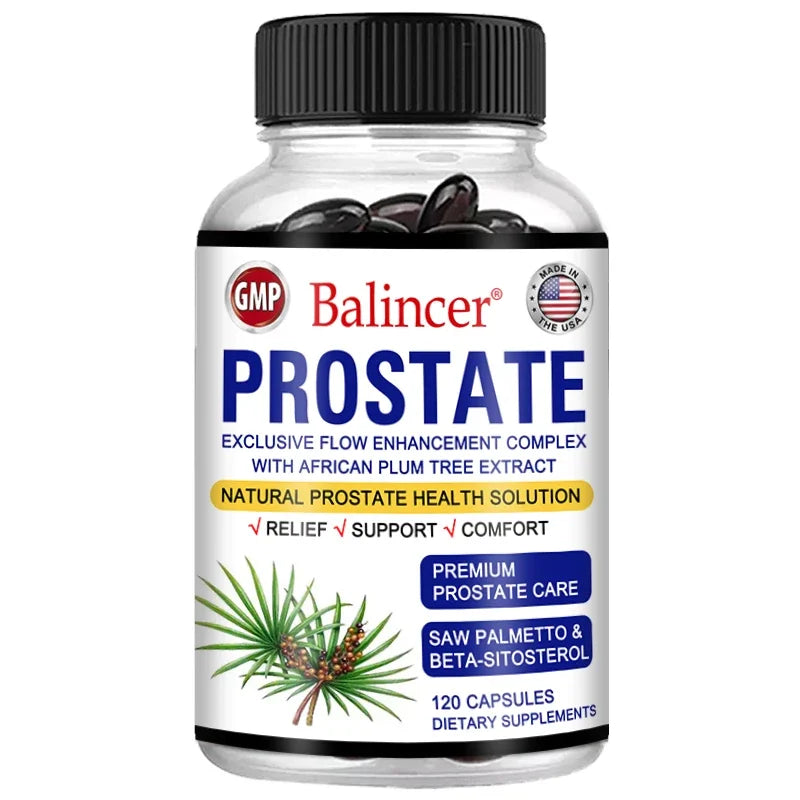 Saw Palmetto Sitosterol Capsules for Men's Prostate Health, Hair Growth, Men's Health, Urinary Tract Health, Frequent Urination
