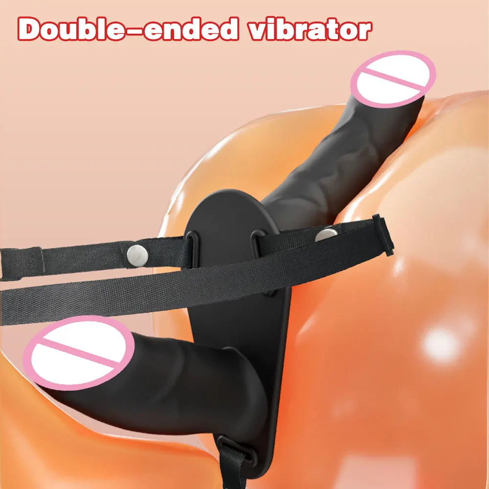 Double Head Artificial Penis Wearable Electric Strap-on Vibrator