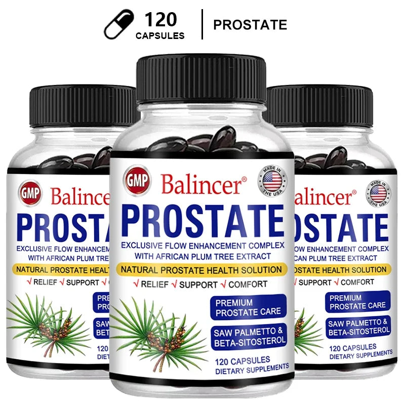 Saw Palmetto Sitosterol Capsules for Men's Prostate Health, Hair Growth, Men's Health, Urinary Tract Health, Frequent Urination