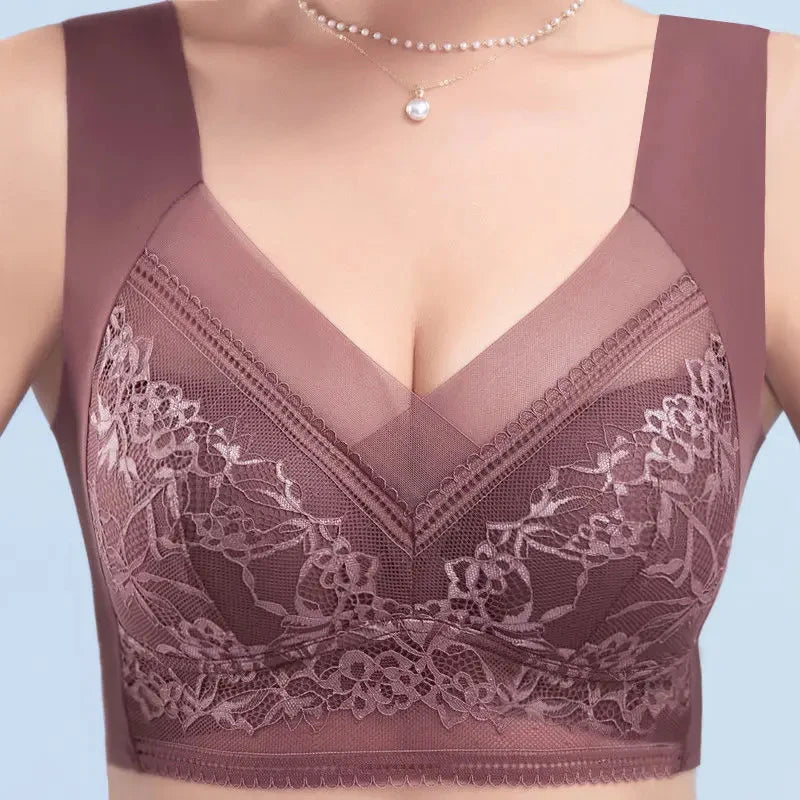 Women Large Bra Push Up Ice Silk upper Bralette
