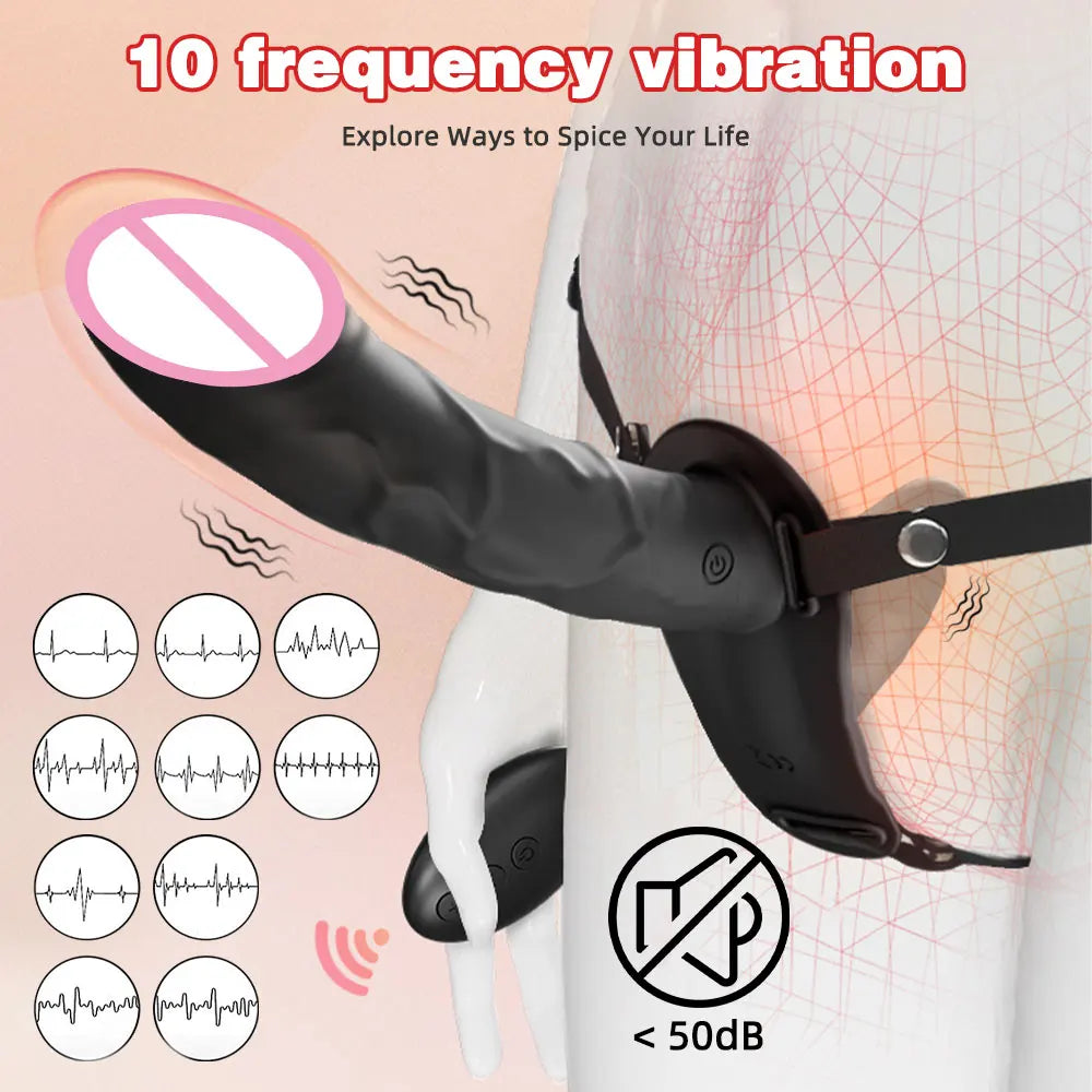 Double Head Artificial Penis Wearable Electric Strap-on Vibrator