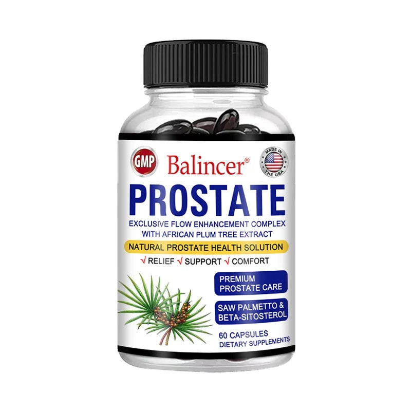 Saw Palmetto Sitosterol Capsules for Men's Prostate Health, Hair Growth, Men's Health, Urinary Tract Health, Frequent Urination