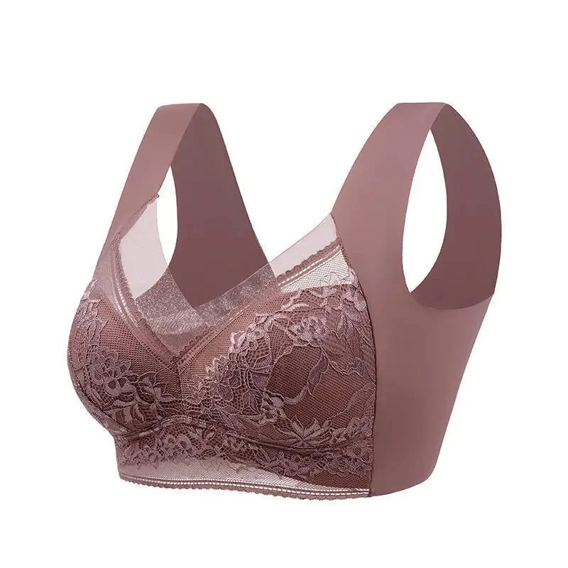 Women Large Bra Push Up Ice Silk upper Bralette