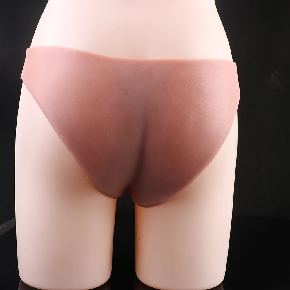 Large Wearable Hollow Realistic Dildo Briefs with Penis Sleeve