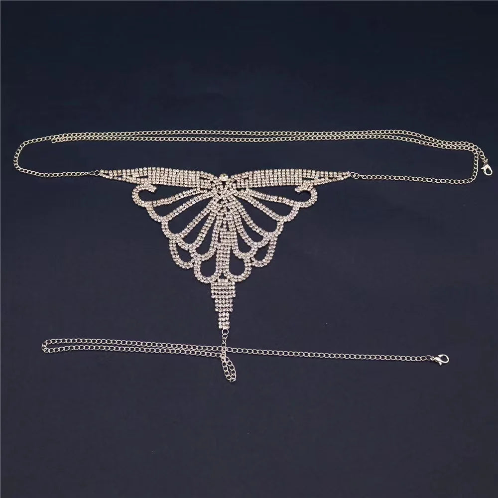 Luxury Rhinestone Lingerie Set New Nightclub Sexy Body Chain Bikini