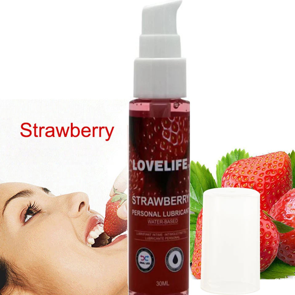 Edible Strawberry Flavored Lubricant  for Vaginal, Oral & Anal Sex