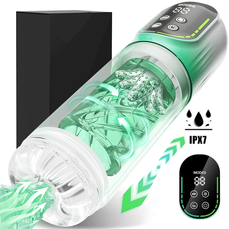 Telescopic Rotation Masturbator Cup for Vagina Masturbation