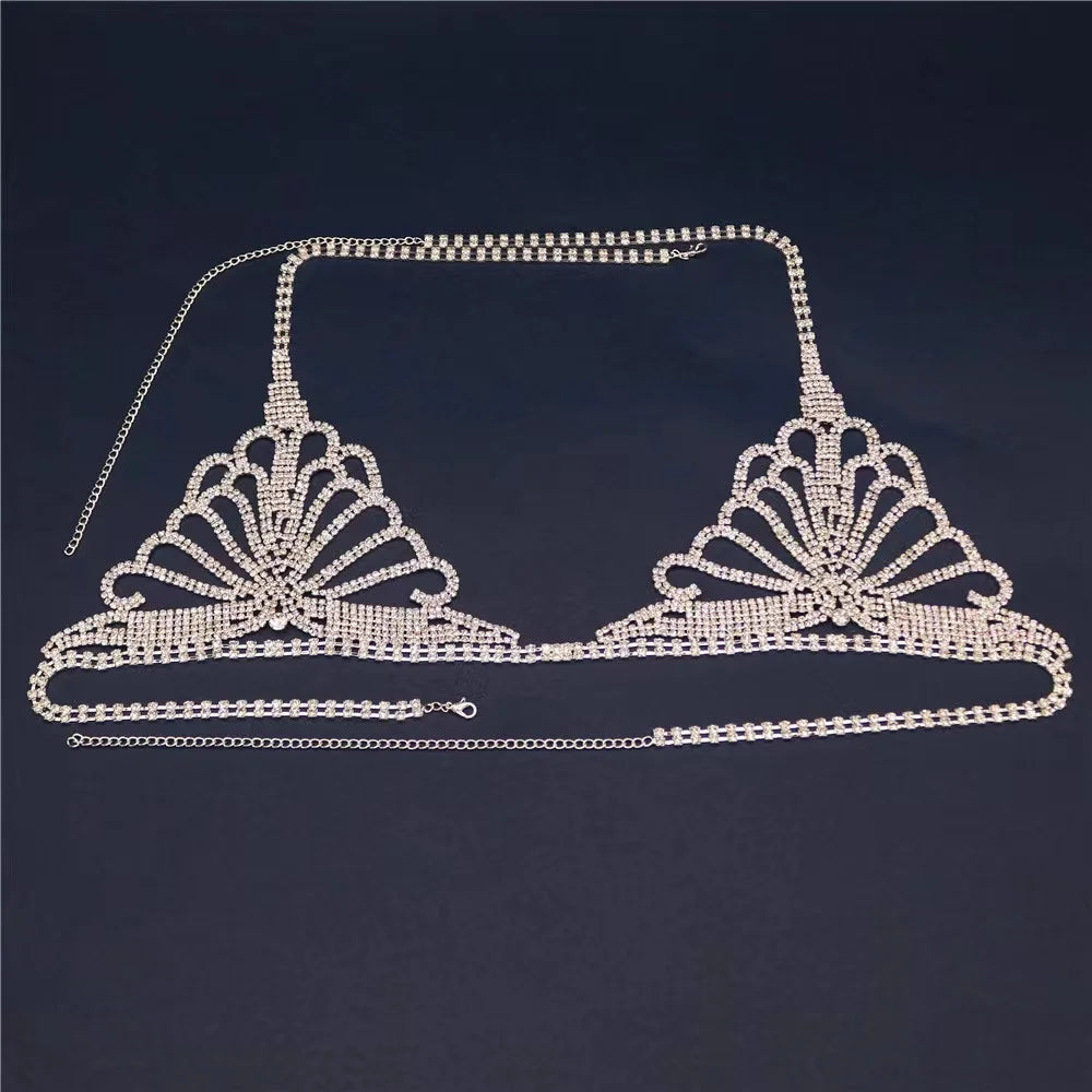 Luxury Rhinestone Lingerie Set New Nightclub Sexy Body Chain Bikini